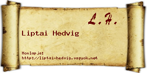 Liptai Hedvig névjegykártya